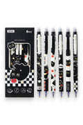 Set 6 Penne Gel Cancellabili "Cute Cats" – Tratto 0.5mm Blu, Asciugatura Rapida e Anti-Sbavatura